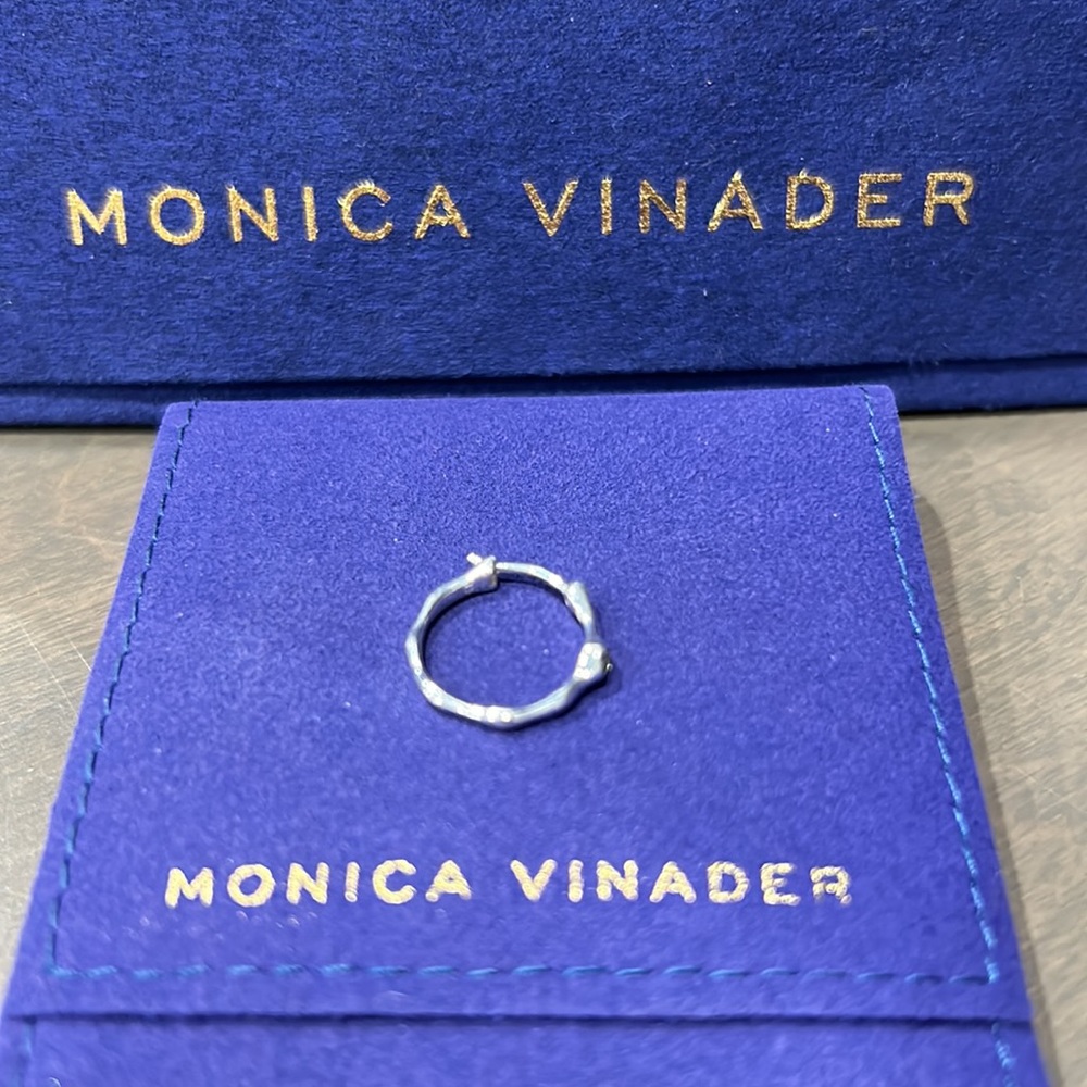 Monica Vinader NWOT Siren Diamond Huggie Hoop